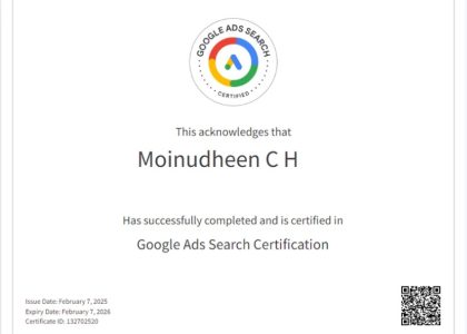 Google Ads Search Certificate